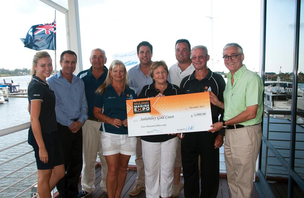 The Expo Committee presents the cheque to Sailability © Gold Coast Marine Expo www.gcmarineexpo.com.au